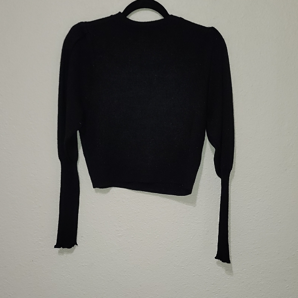 Zara Silver and Black Crop Fitted Sweater - Picture 9 of 10